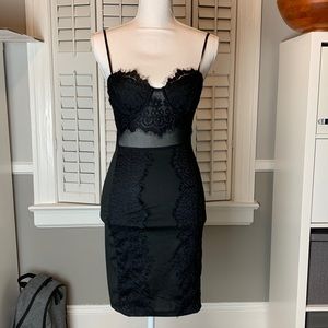 NWT Row A Lacy Bodycon Dress XS